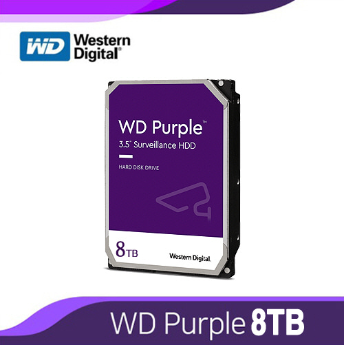 [HDD-8TB] [웨스턴디지털 퍼플 Purple] 하드디스크 - 5년무상AS WD8001PURP 8000GB 8테라 8TB HDD [8테라 8Tera]